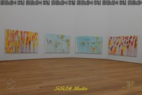 großformatige Gemälde im Ausstellungssaal (Bild: Stefan Siedler)